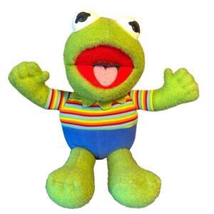 Hasbro Softies 1985 Jim Henson's Muppet Babies Kermit The Frog 12"